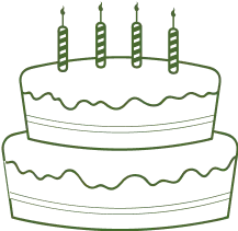 anniversary cake -graphics