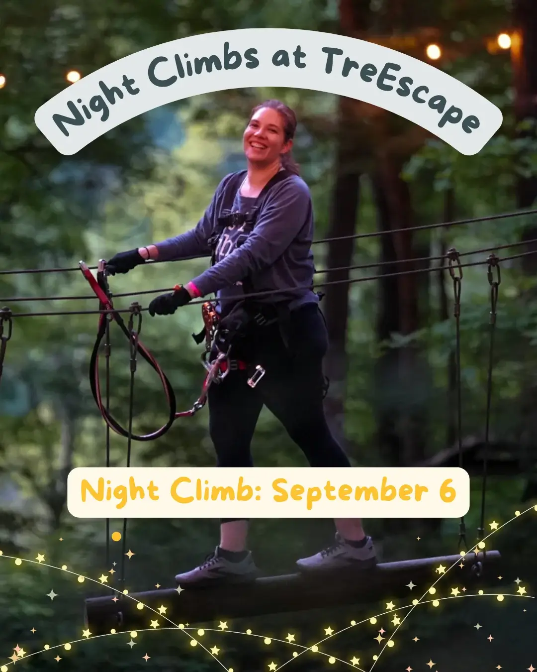 Night climb September TreEscape