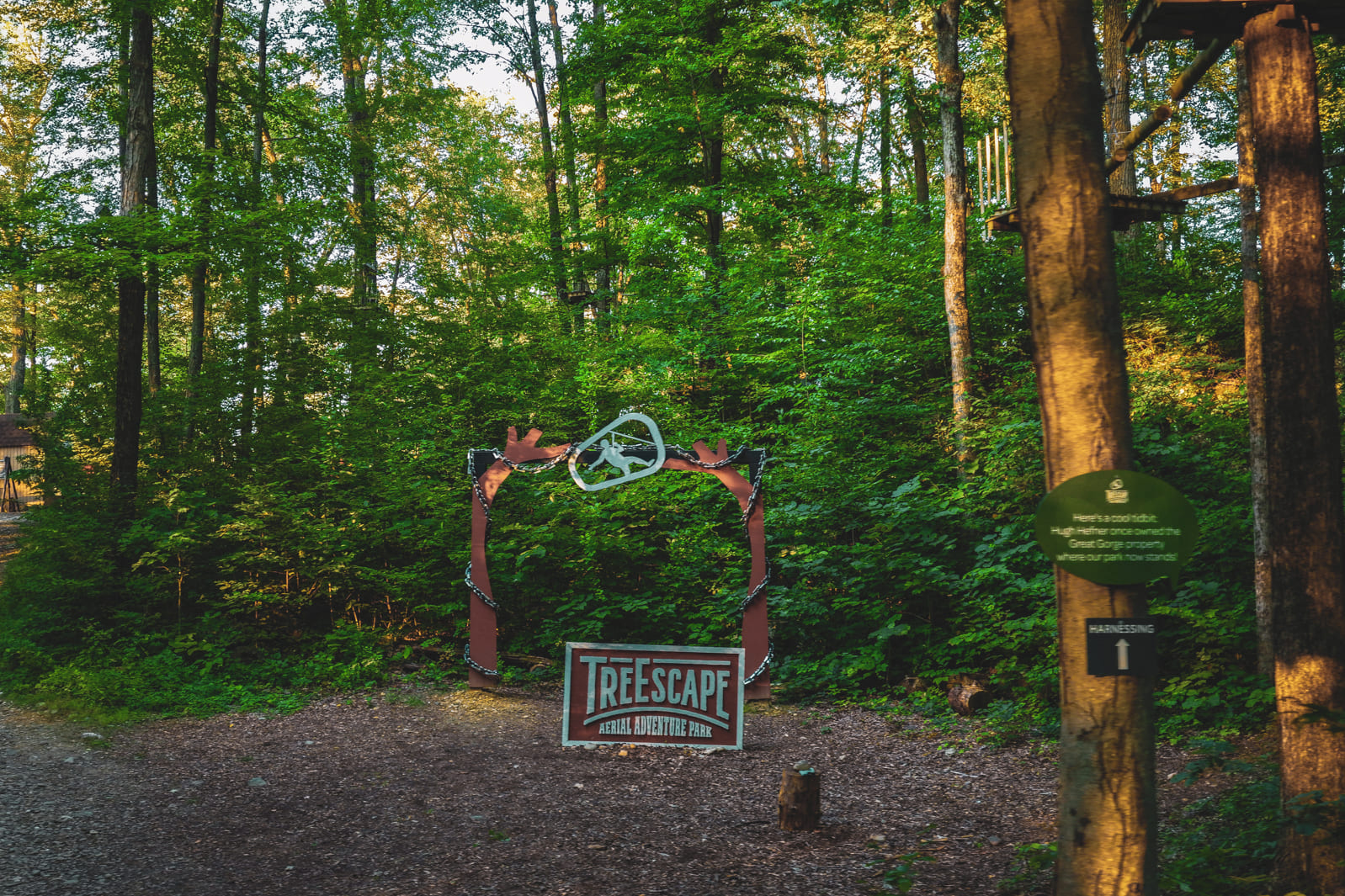 TreEscape treetop adventure park in northern NJ, at 90 minute distance from NYC