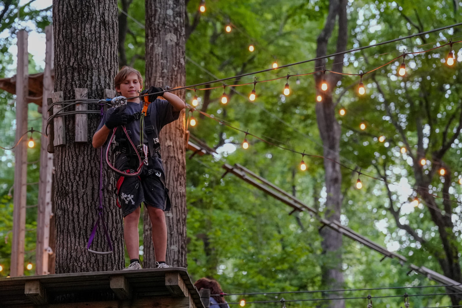 night ziplining at tReEscape Adventure park