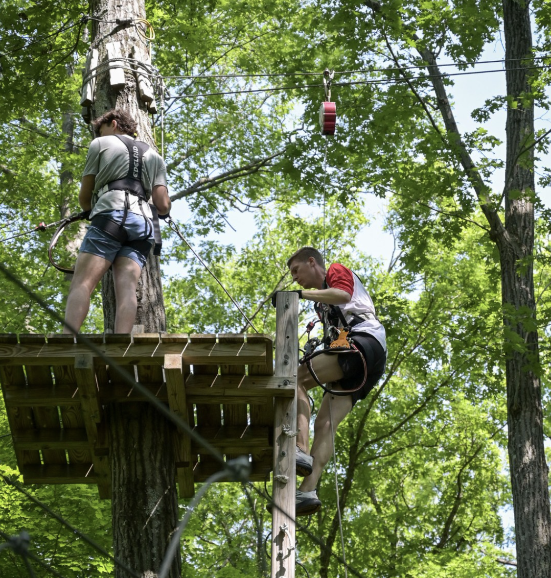 preparing for ropes courses at TreEscape